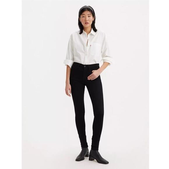 Levi's 720 High Rise Super Skinny Women's Jeans in Black Squared - Picture 1 of 8
